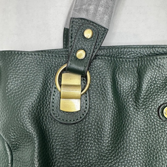 Dark Green Leather Hobo Bag/Purse/Handbag/Soft - Picture 13 of 14